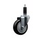Service Caster 4'' Black Poly Wheel Swivel 1-1/8'' Expanding Stem Caster SCC-EX20S414-PPUB-BLK-118 - alternate 1